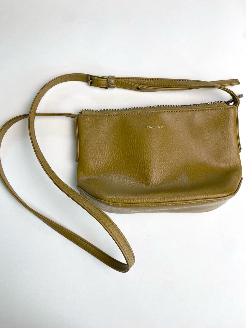 Matt & Nat Olive Green Leather Crossbody